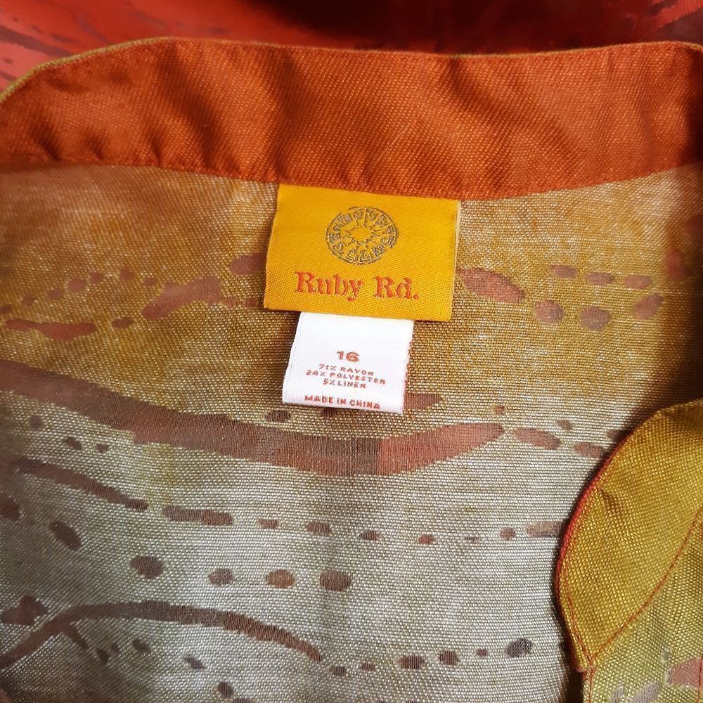 Ruby Rd sheer button down shirt - Picture 2 of 5